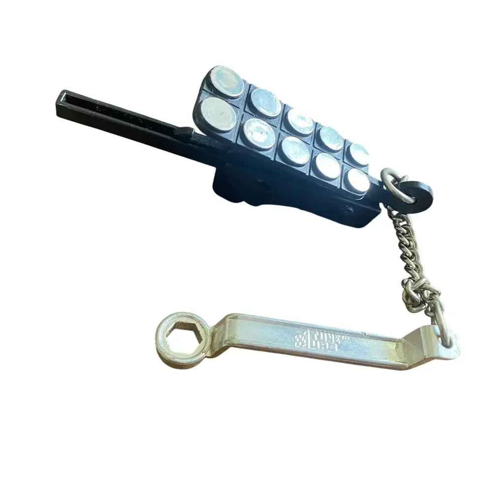 Vintage 1986 Marchon Tune Ups Toy Car Gas Pedal & Wrench Tool Keychain